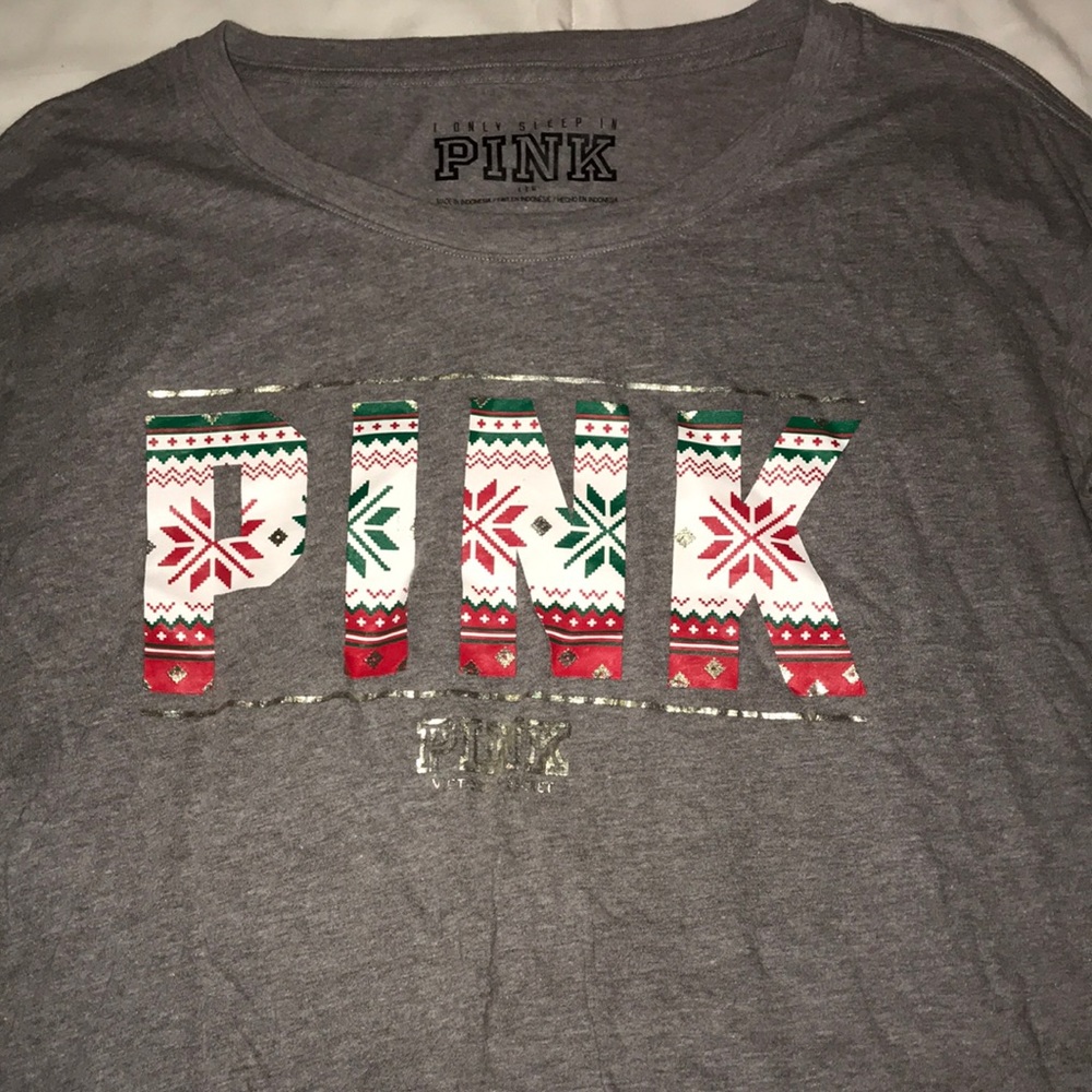 Pink long sleeve shirt! Holiday edition!